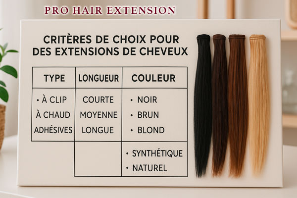 Critères de choix extensions cheveux