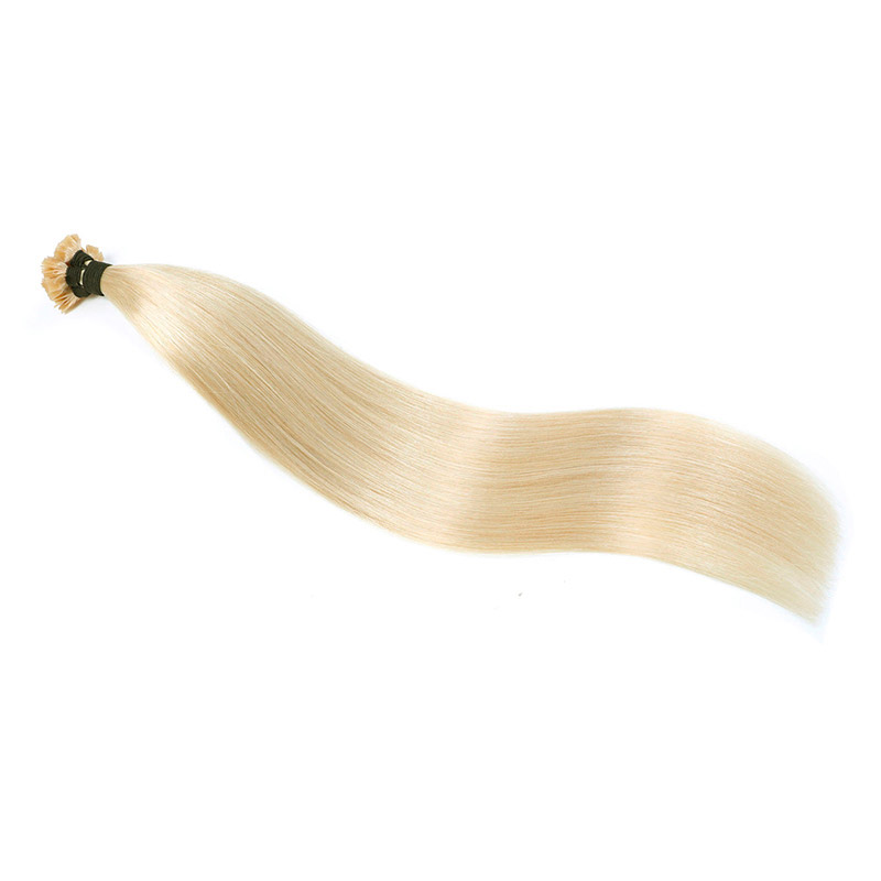 Extension kératine plate cheveux naturel blond très clair