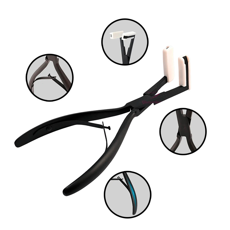 Pince spéciale extensions adhésives